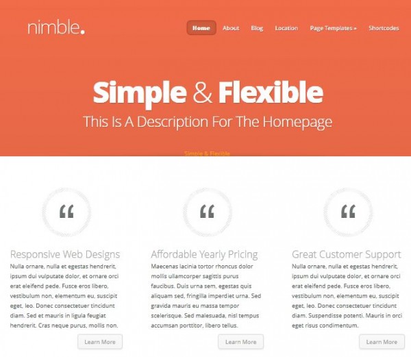 nimble wordpress theme